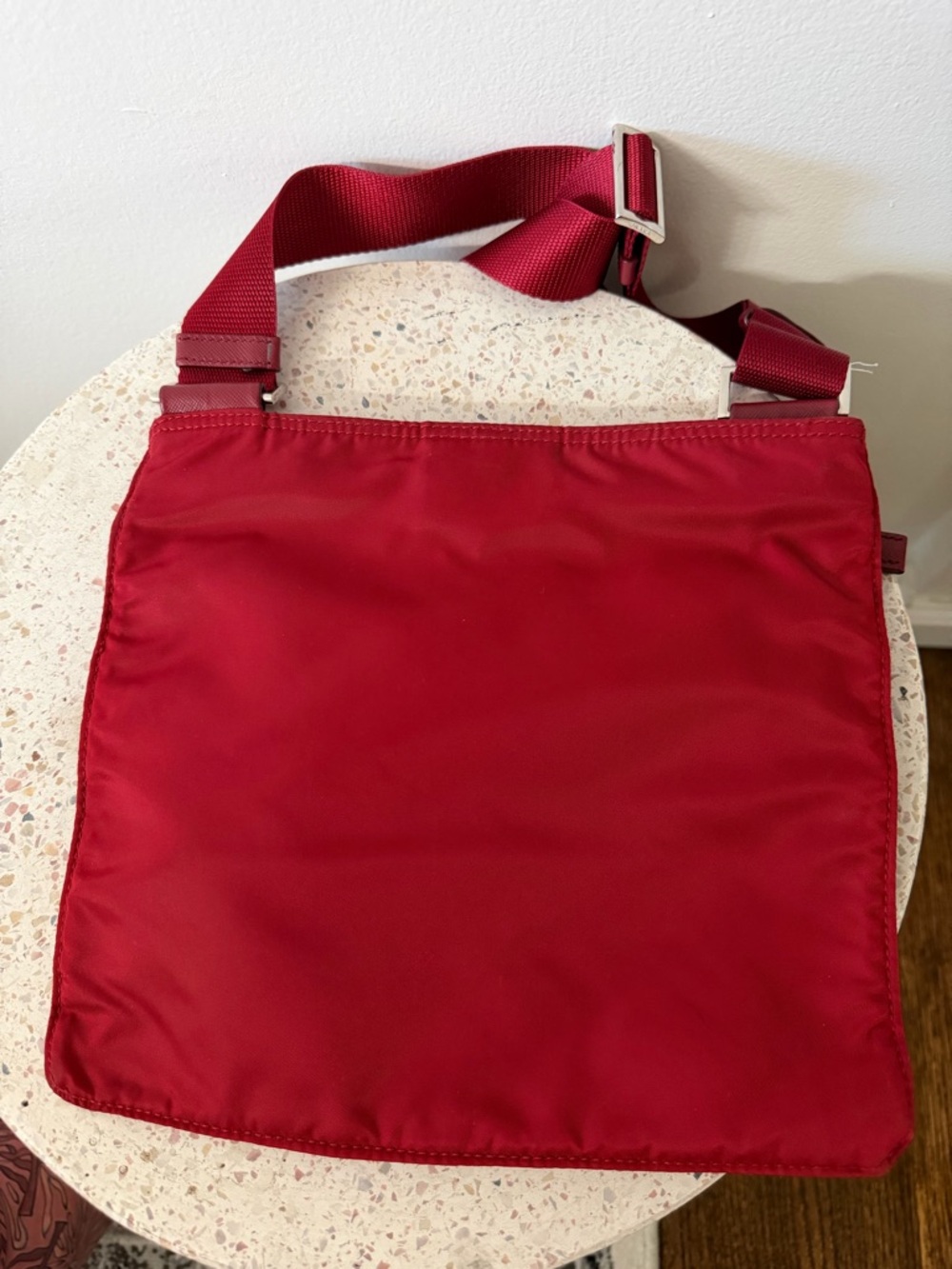 Prada Nylon Triangle Logo Vintage Messenger Bag - Picture 8 of 9